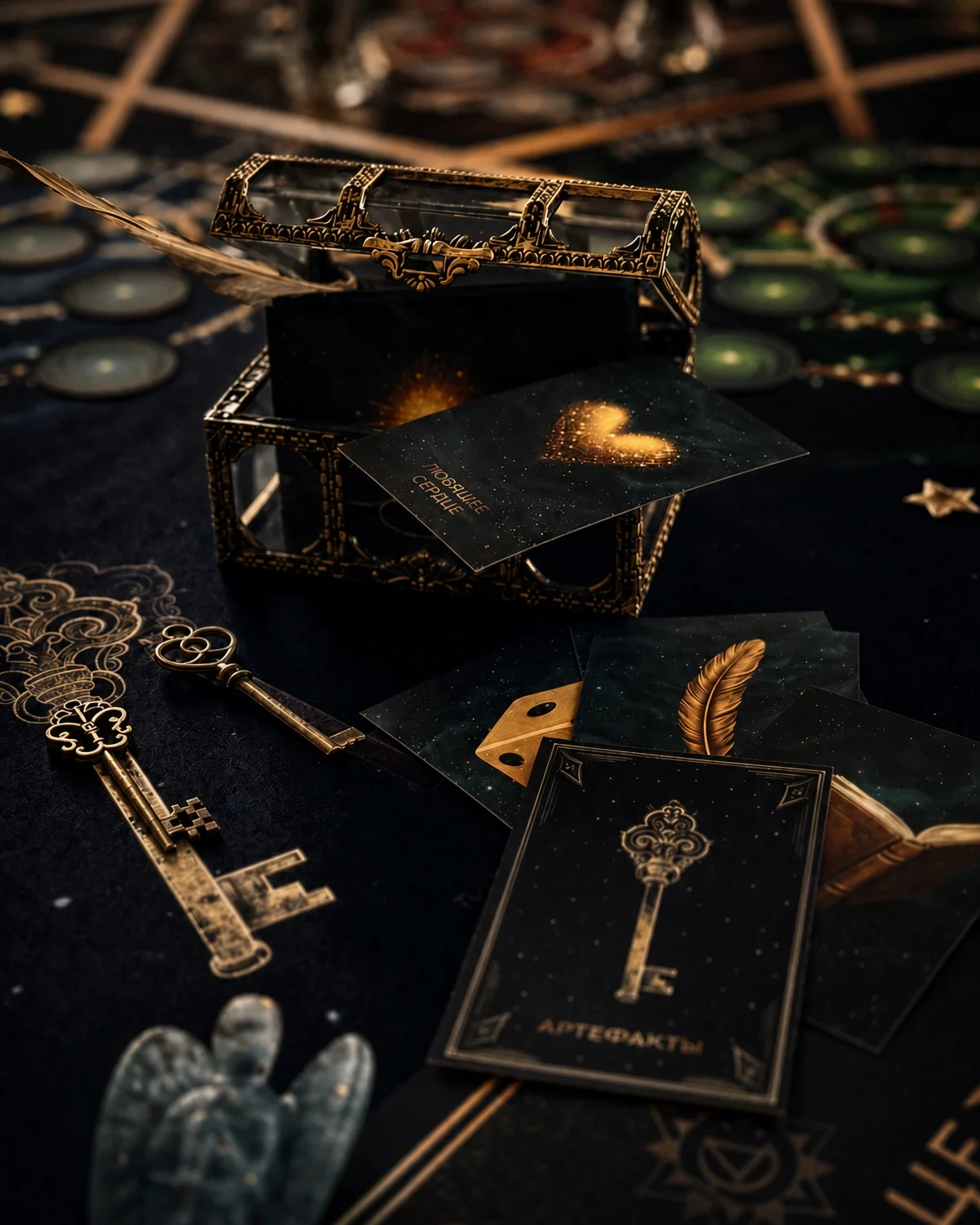 Ларец, ключи и метафорические карты игры «Меркаба. Путь Души»